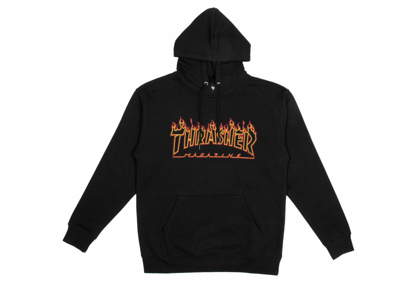 thrasher flame outline hoodie - Swearhand