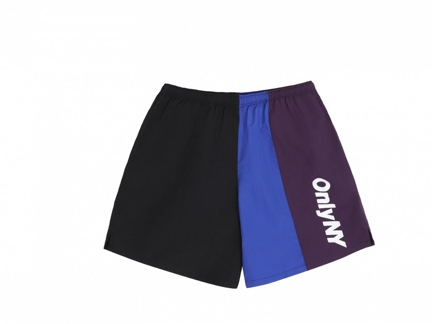 color block track shorts